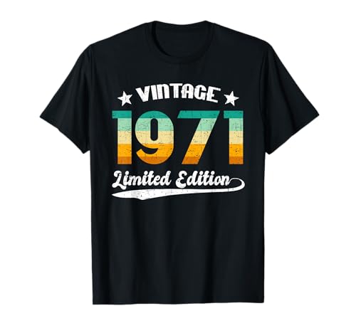 Jahrgang 1971 Damen Herren Vintage Klassik Original T-Shirt Jahrgang 1971 Damen Herren Vintage Klassik Original T-Shirt von Geburtstag Limited Edition Geburtstagsgeschenk