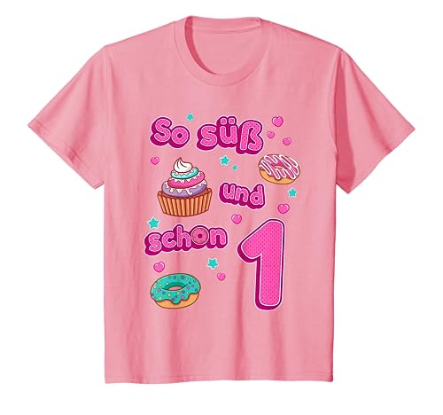 Kinder So süß und schon 1, niedliches erster Geburtstag Mädchen T-Shirt von Geburtstag Mädchen, Outfit für Kinder