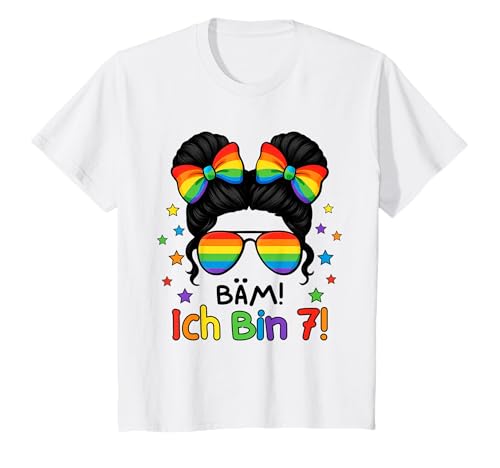 7th Birthday Girl Unordentlicher Bun Bäm! Ich Bin Sieben T-Shirt 7th Birthday Girl Unordentlicher Bun Bäm! Ich Bin Sieben T-Shirt von Geburtstag Mädchen Geschenkeideen 7. Geburtstag