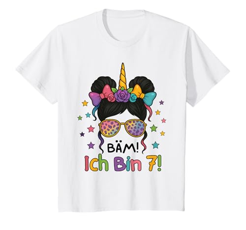 7th Birthday Girl Unordentlicher Bun Bäm! Ich Bin Sieben T-Shirt 7th Birthday Girl Unordentlicher Bun Bäm! Ich Bin Sieben T-Shirt von Geburtstag Mädchen Geschenkeideen 7. Geburtstag