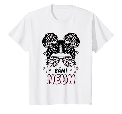 Kinder 9. Geburtstag Mädchen Messy Bun Bäm! Neun T-Shirt Kinder 9. Geburtstag Mädchen Messy Bun Bäm! Neun T-Shirt von Geburtstag Mädchen Geschenkeideen 9. Geburtstag
