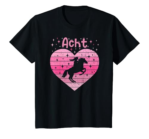 Kinder Mädchen Ich Bin 8 Jahre Pferd Reiten Achter 8. Geburtstag T-Shirt von Geburtstag Mädchen Pferd Reiten