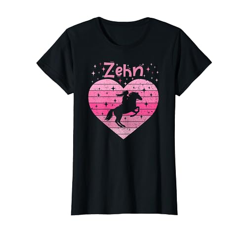 Mädchen Ich Bin 10 Jahre Pferd Reiten Zehnter 10. Geburtstag T-Shirt von Geburtstag Mädchen Pferd Reiten