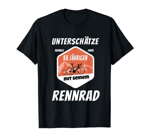 Herren 55. Geburtstag Mann Rennrad Fahrrad Spruch T-Shirt Herren 55. Geburtstag Mann Rennrad Fahrrad Spruch T-Shirt von Geburtstag Mann Lustige Fahrrad Sprüche und Zitate