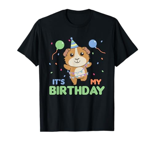 Meerschweinchen zum Geburtstag für Kinder it's my birthday T-Shirt von Geburtstag Meerschweinchen Kinder Geburtstagsparty