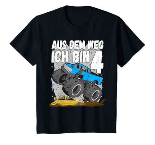 Kinder Ich bin 4 Geburtstag Monster Truck T-Shirt von Geburtstag Monster Truck Ich bin schon 4 Geschenk
