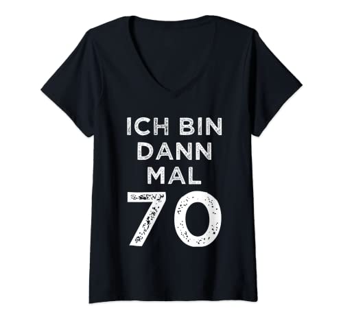Damen 70. Geburtstag Frauen Männer Geburtstagskind Alter 70 Jahre T-Shirt mit V-Ausschnitt Damen 70. Geburtstag Frauen Männer Geburtstagskind Alter 70 Jahre T-Shirt mit V-Ausschnitt von Geburtstag Outfit Geburtstagsgeschenk Damen Herren