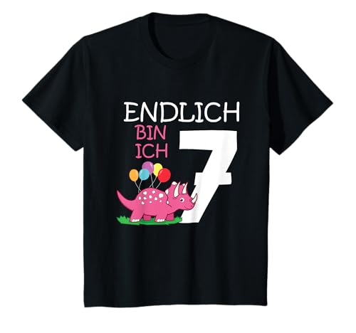 7.Geburtstag Triceratops Girl Dinosaurier Kindergeburtstag T-Shirt 7.Geburtstag Triceratops Girl Dinosaurier Kindergeburtstag T-Shirt von Geburtstag Party & Junge Mädchen Dino Geschenke