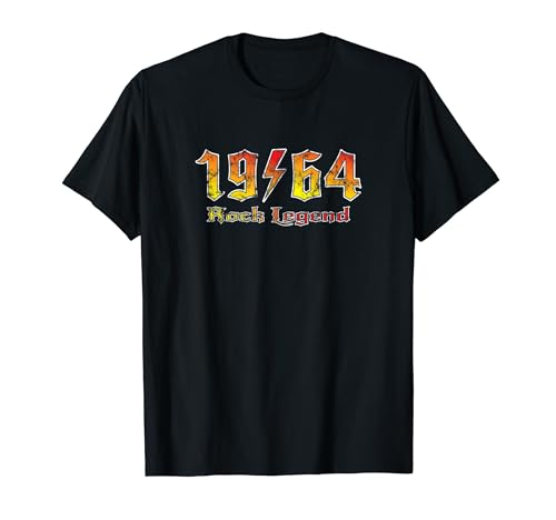 Rock Legende since 1964 Thunderstruck Vintage Herren Damen T-Shirt von Geburtstag Retro Rock Band Thunderstruck Threads