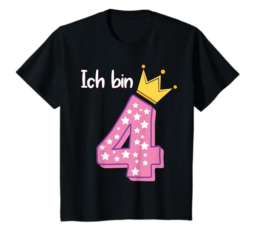 4 Geburtstag Mädchen Outfit Ich Bin Schon 4 T-Shirt von Geburtstag Shirt Co.