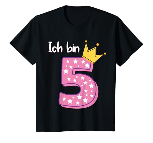 5 Geburtstag Mädchen Kinder 5 Jahre Outfit Ich Bin Schon 5 T-Shirt von Geburtstag Shirt Co.