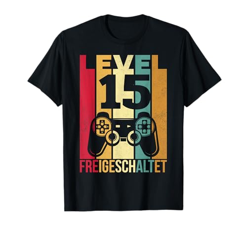 Level 15 Geburtstag Junge Jungen Lustig 15er Geburtstag T-Shirt von Geburtstag Shirt Co.