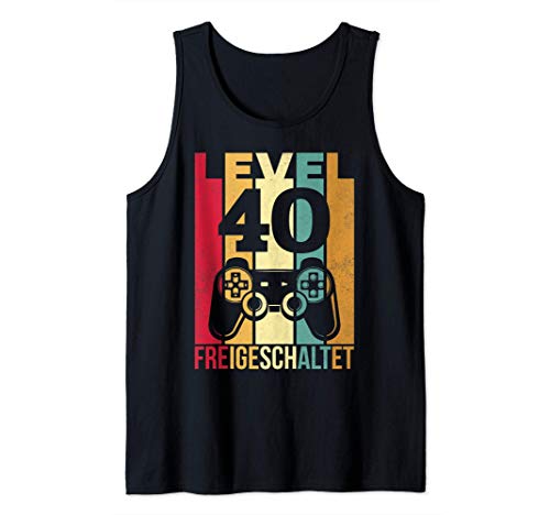 Level 40 Geburtstag Jahre Mann 1981 Männer 40er Geburtstag Tank Top von Geburtstag Shirt Co.