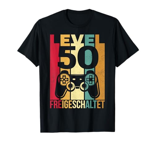 Level 50 Geburtstag Mann Herren Lustig 50er Geburtstag T-Shirt von Geburtstag Shirt Co.