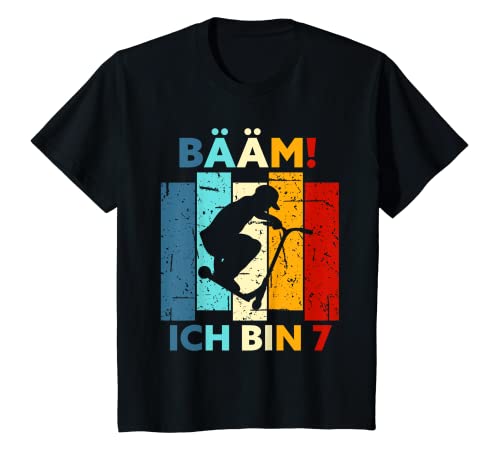 Kinder Bääm! Ich bin 7 Geburtstag Sieben Jahre Junge Mädchen 7. T-Shirt von Geburtstag Sprüche & Geschenke