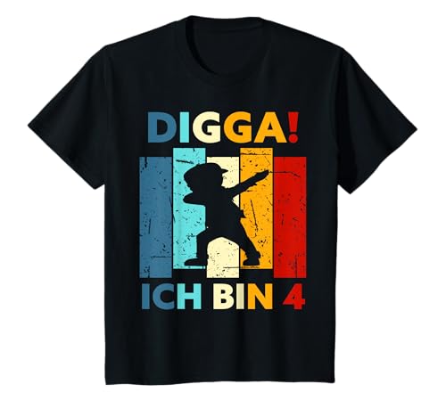 Digga! Ich bin 4 4. Geburtstag 4 Jahre Vier Jungen Mädchen T-Shirt von Geburtstag Sprüche & Geschenke