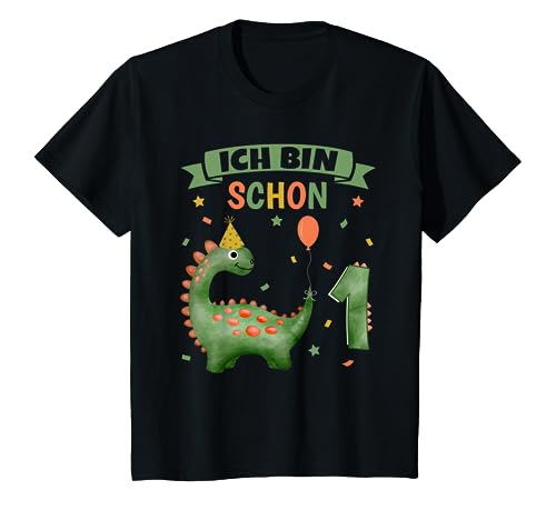 Kinder 1 Geburtstag Junge Mädchen 1 Jahr alt Dinosaurier Dino T-Shirt von Geburtstag T-Shirt Geschenke für Jungen & Mädchen