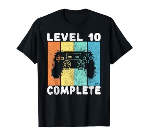 10. Geburtstag Jungen Gamer Level 10 Complete 10 Jahre T-Shirt von Geburtstag T-Shirts Kinder & Erwachsene by KaMi