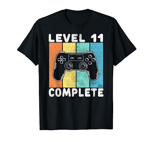 11. Geburtstag Jungen Gamer Level 11 Complete 11 Jahre T-Shirt von Geburtstag T-Shirts Kinder & Erwachsene by KaMi