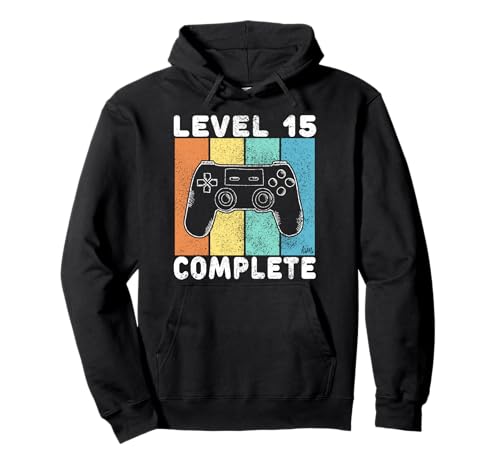 15. Geburtstag Jungen Gamer Level 15 Complete 15 Jahre Pullover Hoodie 15. Geburtstag Jungen Gamer Level 15 Complete 15 Jahre Pullover Hoodie von Geburtstag T-Shirts Kinder & Erwachsene by KaMi
