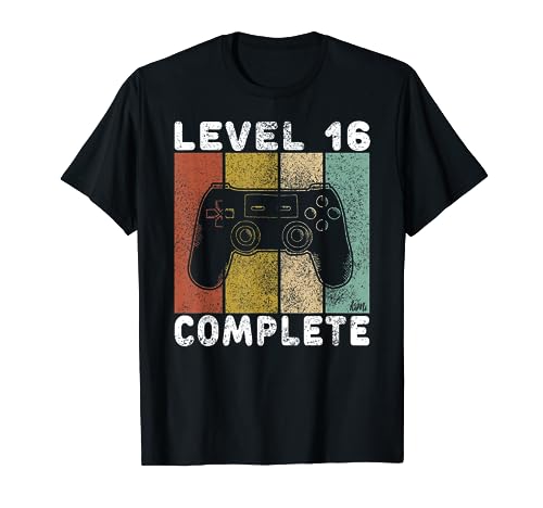 16. Geburtstag Jungen Shirt Gamer TShirt Level 16 Complete T-Shirt von Geburtstag T-Shirts Kinder & Erwachsene by KaMi