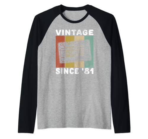 41. Geburtstag Männer Vintage Musik Kassette 41 Jahre Retro Raglan von Geburtstag T-Shirts Kinder & Erwachsene by KaMi