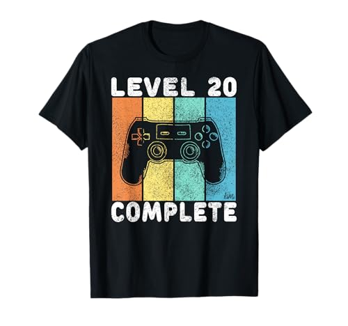 20. Geburtstag Männer Gamer Level 20 Complete 20 Jahre T-Shirt von Geburtstag T-Shirts Kinder & Erwachsene by KaMi