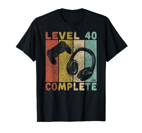 40. Geburtstag Männer Shirt Gamer TShirt Level 40 Complete T-Shirt von Geburtstag T-Shirts Kinder & Erwachsene by KaMi