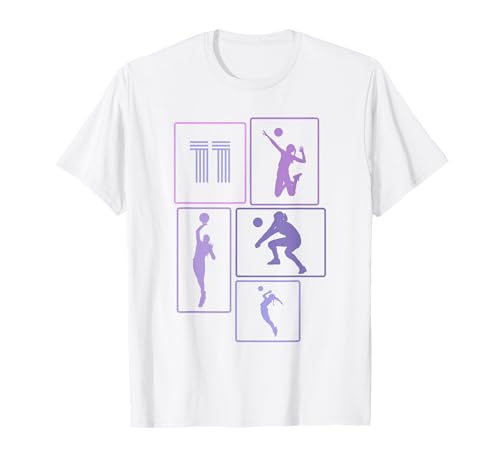 11. Geburtstag Volleyball 11 Jahre Mädchen Retro Spielerin T-Shirt von Geburtstag Volleyball Frauen Mädchen Geschenk