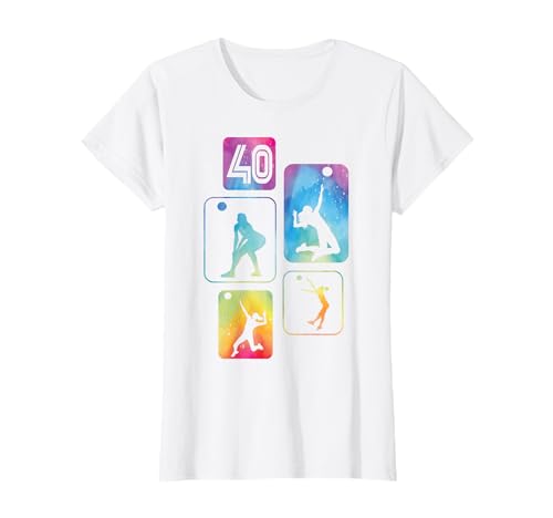 40. Geburtstag Volleyball 40 Jahre Frauen Retro Spielerin T-Shirt von Geburtstag Volleyball Frauen Mädchen Geschenk
