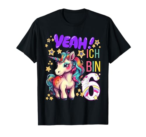 Geburtstag Einhorn 6. Jahre Mädchen Einhorn Geburtstag T-Shirt Geburtstag Einhorn 6. Jahre Mädchen Einhorn Geburtstag T-Shirt von Geburtstag des Einhorns