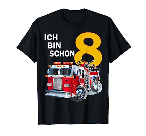 8th Birthday Boy Gift Idea Outfit Ich Bin Schon 8 T-Shirt von Geburtstag shirts für Jungen und Mädchen
