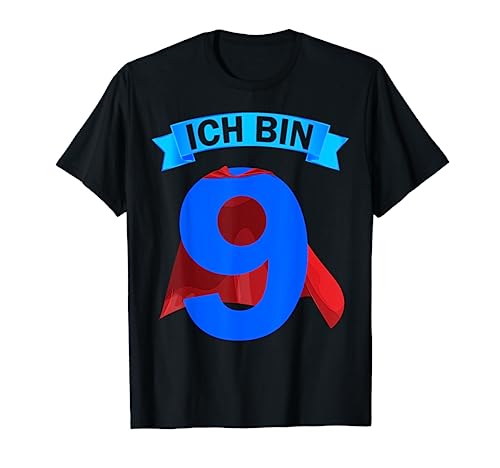 9th Birthday Boy Gifts Idea Outfit Ich Bin Schon 9 T-Shirt von Geburtstag shirts für Jungen und Mädchen