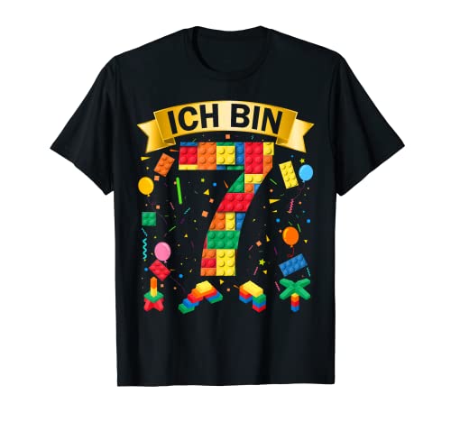 Children's 7 Birthday Boy Gift Idea Outfit Ich Bin Schon 7 T-Shirt von Geburtstag shirts für Jungen und Mädchen
