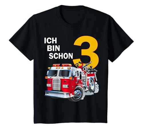 Kinder 3th Birthday Boy Gift Idea Outfit Ich Bin Schon 3 T-Shirt von Geburtstag shirts für Jungen und Mädchen