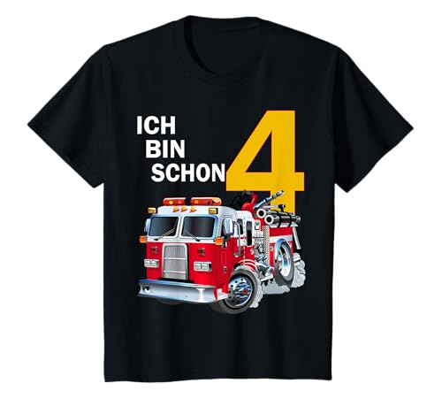 Kinder 4th Birthday Boy Gift Idea Outfit Ich Bin Schon 4 T-Shirt von Geburtstag shirts für Jungen und Mädchen
