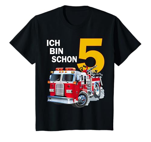 Kinder 5th Birthday Boy Gift Idea Outfit Ich Bin Schon 5 T-Shirt von Geburtstag shirts für Jungen und Mädchen