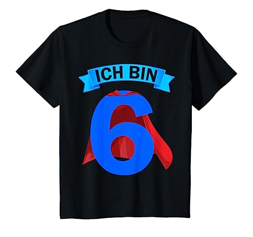 Kinder 6th Birthday Boy Gifts Idea Outfit Ich Bin Schon 6 T-Shirt von Geburtstag shirts für Jungen und Mädchen