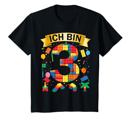 Kinder Children's 3 Birthday Boy Gift Idea Outfit Ich Bin Schon 3 T-Shirt von Geburtstag shirts für Jungen und Mädchen