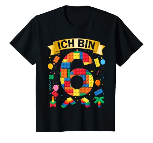 Kinder Children's 6 Birthday Boy Gift Idea Outfit Ich Bin Schon 6 T-Shirt von Geburtstag shirts für Jungen und Mädchen