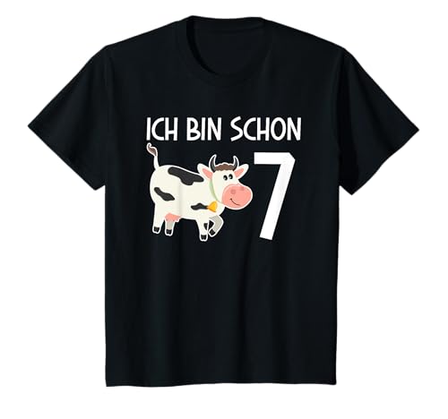 Kinder 7. Geburtstag 7 Jahre Kuh Geburtstag T-Shirt Kinder 7. Geburtstag 7 Jahre Kuh Geburtstag T-Shirt von Geburtstag & Junge Mädchen Geschenk