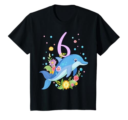 Kinder Geburtstag 6 Delphin Mädchen Sechs 6 Jahre Unterwasserwelt T-Shirt Kinder Geburtstag 6 Delphin Mädchen Sechs 6 Jahre Unterwasserwelt T-Shirt von Geburtstage Delphin Party Unterwasserwelt