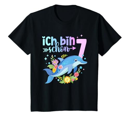Kinder Geburtstag 7 Delphin Mädchen Sieben 7 Jahre Unterwasserwelt T-Shirt Kinder Geburtstag 7 Delphin Mädchen Sieben 7 Jahre Unterwasserwelt T-Shirt von Geburtstage Delphin Party Unterwasserwelt