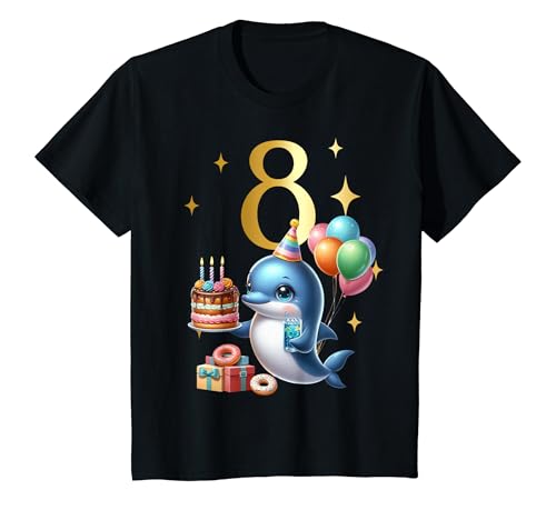 Kinder Geburtstag 8 Delphin Mädchen Acht 8 Jahre Unterwasserwelt T-Shirt Kinder Geburtstag 8 Delphin Mädchen Acht 8 Jahre Unterwasserwelt T-Shirt von Geburtstage Delphin Party Unterwasserwelt