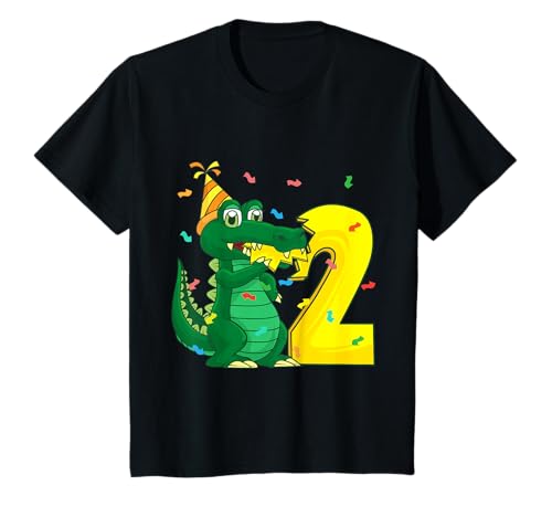 Krokodil 2. Geburtstag Junge Mädchen Geschenk T-Shirt Krokodil 2. Geburtstag Junge Mädchen Geschenk T-Shirt von Geburtstage Tiere Geschenke