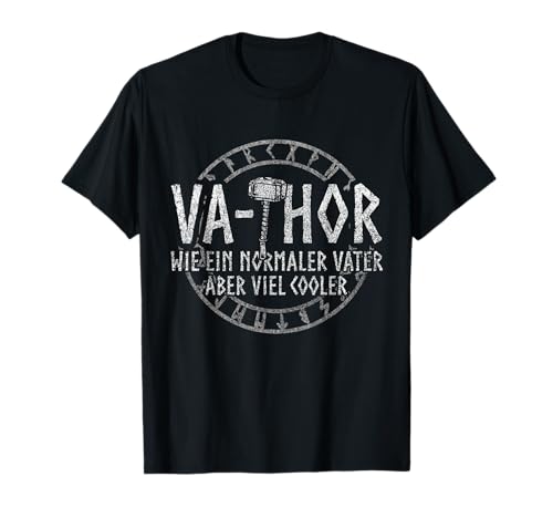 Herren Cooler Papa Vathor Vater Spruch Lustig Vatertag T-Shirt von Geburtstaggeschenk Vatertagsgeschenk Geschenkidee