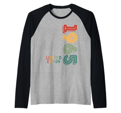 60th Birthday Man Woman 60 Years 1965 Decorative Funny Raglan von Geburtstags 60 Jahre Mann Frau Damen Herren Tee