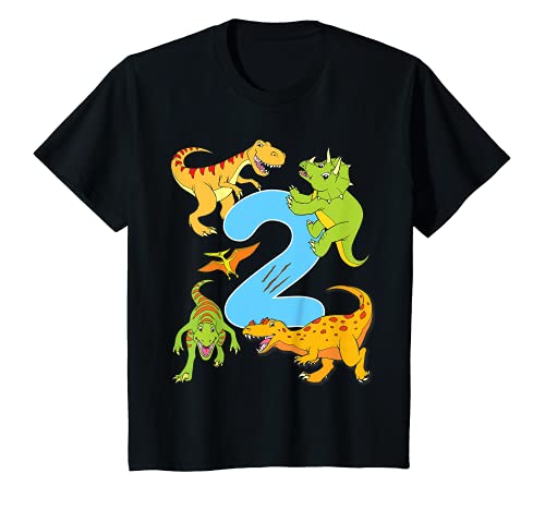 Kinder Dinosaurier 2. Geburtstag Kleinkind 2 Jahre Junge Dino T-Shirt Kinder Dinosaurier 2. Geburtstag Kleinkind 2 Jahre Junge Dino T-Shirt von Geburtstags-Designs für Jungen 2 Jahre