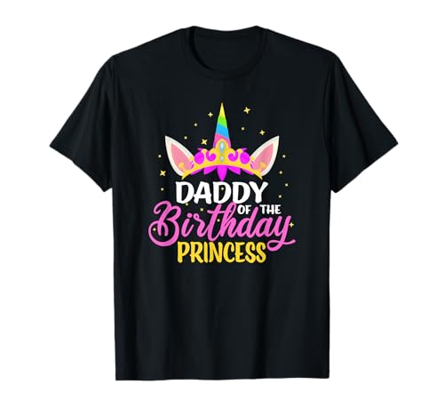 Papa Daddy Geburtstag Prinzessin Mädchen Einhorn Diadem T-Shirt Papa Daddy Geburtstag Prinzessin Mädchen Einhorn Diadem T-Shirt von Geburtstags Diadem Geschenke