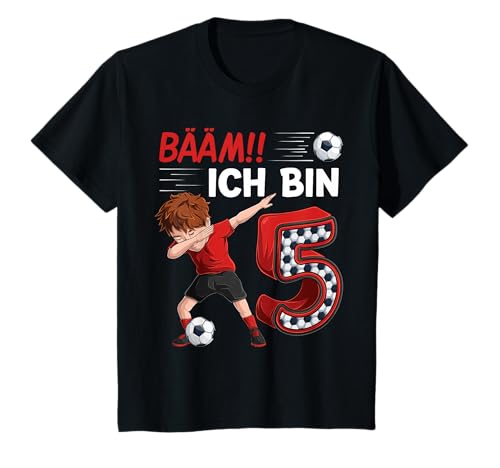 Kinder 5. geburtstag junge Fussball 5 Jahre Fußballer Geschenk T-Shirt Kinder 5. geburtstag junge Fussball 5 Jahre Fußballer Geschenk T-Shirt von Geburtstags Fussball Kinder Design für Jungen